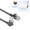 Cabo patch slimline ACT DC4901 1m CAT6A U/UTP LSZH, preto, RJ45 90° angular para reto