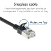 Cabo de rede ACT preto 5 m LSZH S/FTP CAT6A Slimline snagless RJ45 (DB7905)