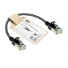 Cabo de rede ACT preto 0,25 m LSZH S/FTP CAT7 Slimline snagless com fichas RJ45 (DF7952)