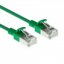 Cabo de rede ACT verde 1 m LSZH S/FTP CAT6A Slimline com fichas RJ45, snagless (DB7701)