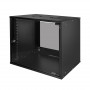 LogiLink Armário de parede 19 polegadas ECO 9U, 550mm de profundidade, porta de vidro, Preto RAL 9005, pré-montado W09C55B