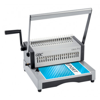 Encadernadora de pente plástico GBC CombBind CB25Pro, A4, capacidade de perfuração 25 folhas, capacidade de encadernação 500 folhas, todo em metal 4410037