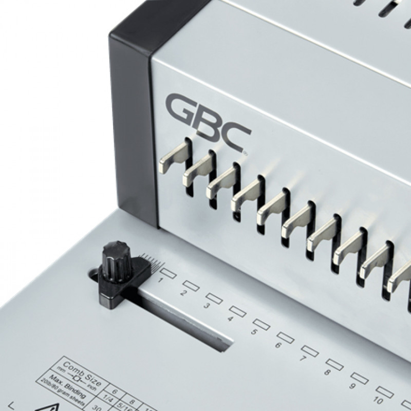 Encadernadora de pente plástico GBC CombBind CB25Pro, A4, capacidade de perfuração 25 folhas, capacidade de encadernação 500 folhas, todo em metal 4410037