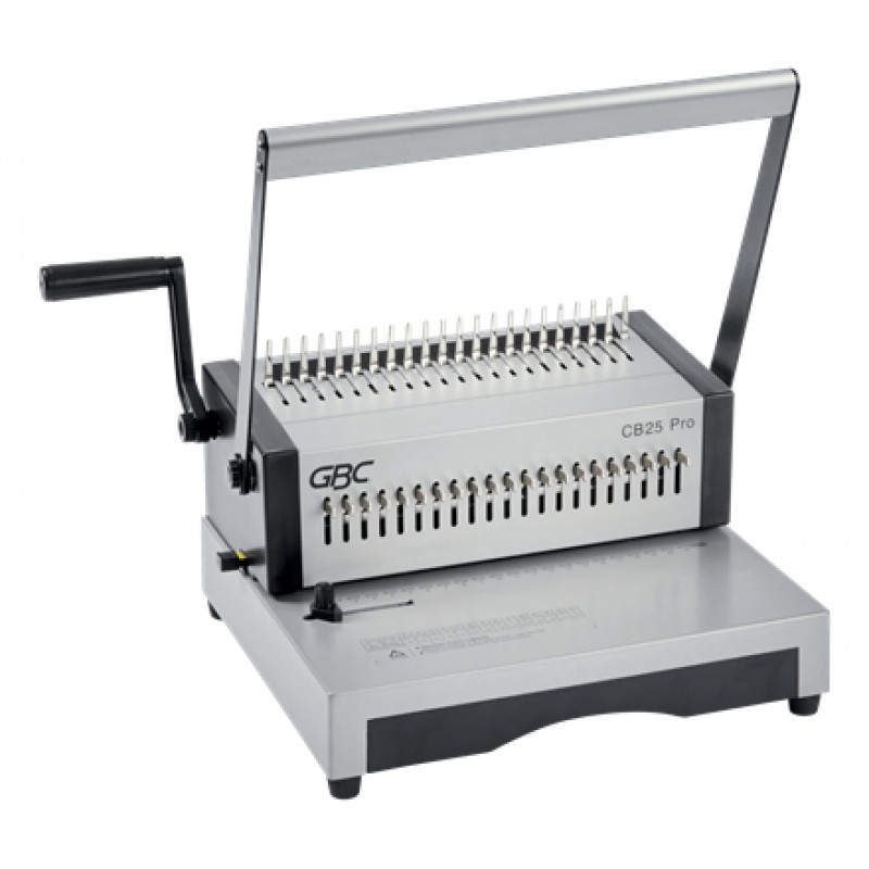 Encadernadora de pente plástico GBC CombBind CB25Pro, A4, capacidade de perfuração 25 folhas, capacidade de encadernação 500 folhas, todo em metal 4410037