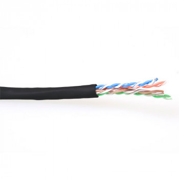 ACT Cabo de rede CAT6 U/UTP, flexível, preto, rolo de 100 m (EP890H)