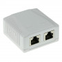 ACT FA6004 Caixa de montagem CAT6 blindada de 2 portas, branco
