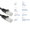 ACT FB8130 cabo patch CAT8 U/FTP LSZH Slimline 0,15m preto