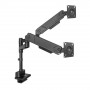 ACT AC8330 Office Solid Pro braço duplo para monitor, mola a gás, montagem em poste, até 34"