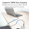 ACT cabo de carregamento/dados USB 2.0 240W USB-C para USB-C, preto, 1m (AC3086)
