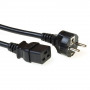 Cabo de alimentação ACT AK5410 CEE 7/7 para IEC C19 0,5 m preto