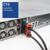 Cabo de alimentação ACT ficha UK - C15 IEC Lock+ preto 2 m, PC3884 (PL0082)