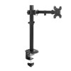 ACT AC8361 Braço para monitor 17-34 polegadas, mola a gás, fixação por grampo e passagem de cabo na mesa, VESA 75/100, preto
