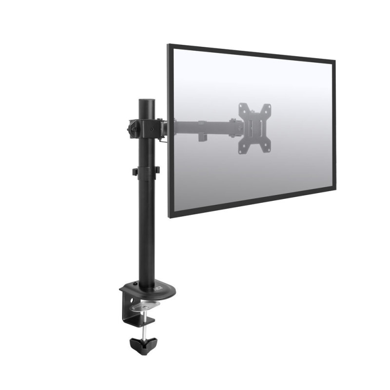 ACT AC8361 Braço para monitor 17-34 polegadas, mola a gás, fixação por grampo e passagem de cabo na mesa, VESA 75/100, preto
