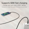 ACT Cabo de carregamento/dados USB 2.0 60W USB-C para USB-C, preto, 1 metro (AC3082)