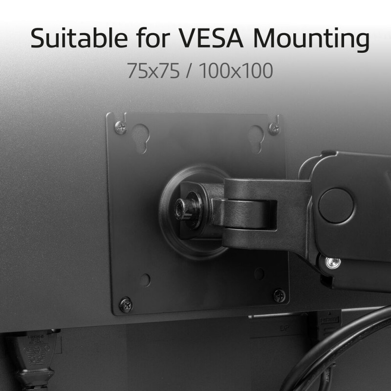 ACT Braço para monitor 45 polegadas Office Solid Pro montagem em haste com mola a gás 1 monitor (AC8329)