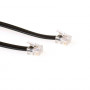 ACT TD5701 Cabo telefónico RJ12 para RJ12, 1 m, preto