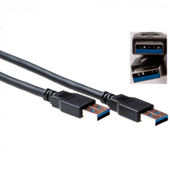 ACT SB3011 Cabo USB 2.0 Type-A macho para Type-A macho, 1 m, preto