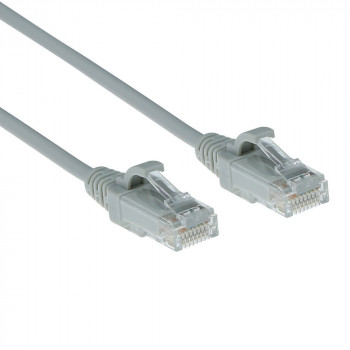 ACT Cinzento 7 metros Cabo de rede LSZH U/UTP CAT6 Slimline snagless para centro de dados com fichas RJ45 (DC9007)