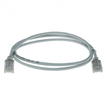 ACT Cinzento 7 metros Cabo de rede LSZH U/UTP CAT6 Slimline snagless para centro de dados com fichas RJ45 (DC9007)
