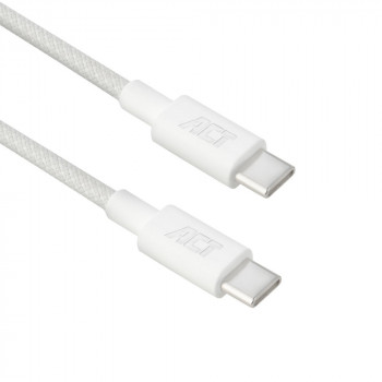 ACT Cabo de carregamento/dados USB 2.0 240W USB-C para USB-C, branco, 2m (AC3085)