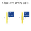 Cabo de rede patch LSZH S/FTP CAT6A Slimline Snagless amarelo 3m com fichas RJ45 (DB7803)