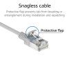 Cabo de patch slim CAT6A LSZH S/FTP ACT cinzento, 1,5 m, snagless RJ45 (DB7051)