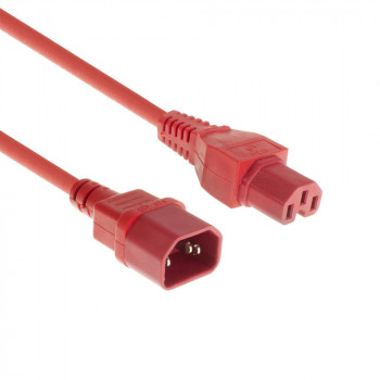Cabo de alimentação C14 - C15 vermelho ACT, 2,5 m (AK5391)