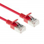 Cabo de patch slim CAT6A LSZH S/FTP ACT vermelho, 2 m, snagless RJ45 (DB7502)