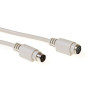 ACT AK3230 Cabo PS/2 1,8 m ficha-ficha mini-DIN de 6 pinos marfim