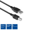 ACT Cabo USB 2.0 AC3045, ficha USB-A para ficha USB-B, 5 m, preto