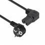 ACT Cabo de alimentação ficha Schuko CEE 7/7 angular para conector fêmea IEC C15 angular direito 1 m preto AK5349