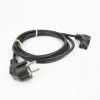 ACT Cabo de alimentação ficha Schuko CEE 7/7 angular para conector fêmea IEC C15 angular direito 1 m preto AK5349