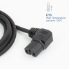 ACT Cabo de alimentação ficha Schuko CEE 7/7 angular para conector fêmea IEC C15 angular direito 1 m preto AK5349