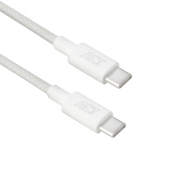 ACT Cabo de carregamento/dados USB 2.0 60W USB-C para USB-C, branco, 1 m (AC3080)
