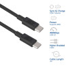 ACT Cabo de carregamento/dados USB 2.0 60W USB-C para USB-C, preto, 2 m (AC3083)
