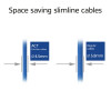 ACT Cabo patch slimline LSZH S/FTP CAT6A snagless azul 3 m RJ45 (DB7603)