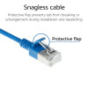 ACT Cabo patch slimline LSZH S/FTP CAT6A snagless azul 3 m RJ45 (DB7603)