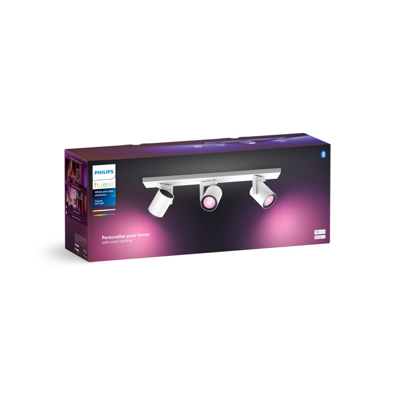 Signify Philips Hue White & Color Ambiance Argenta Candeeiro de teto 3-Spot Branco