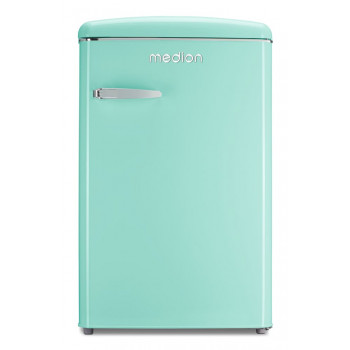 Frigorífico retro Medion MD37790 turquesa, 90L de volume total, classe de eficiência energética E