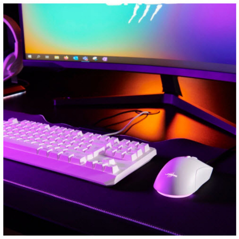 Teclado gaming uRage Exodus 220 TKL, com fios, branco