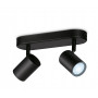 WiZ IMAGEO Spots candeeiro de teto Tunable White 2x5W preto unidade