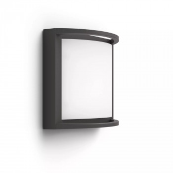 Philips Outdoor Samondra aplique de parede ultraeficiente 3,8W, 2700 Kelvin antracite
