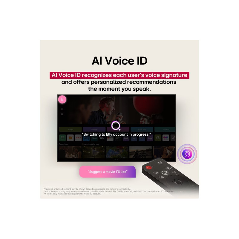 LG 65QNED82A3B 65 polegadas QNED 4K Smart TV com processador α7 Gen6 AI