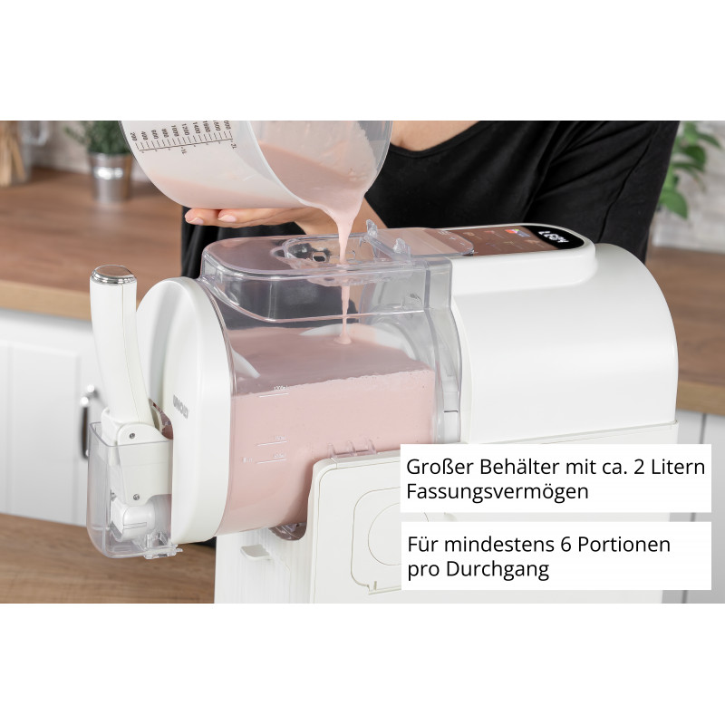 Unold 48965 Sofia Máquina 2-em-1 de slush e gelado soft, 1,5L, 150W, 5 programas, Preto