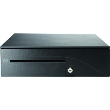 Caixa de dinheiro HP para Engage Flex Mini Retail System – eletrónica, fechadura de 3 posições, 5 compartimentos para notas / 8 para moedas, preto
