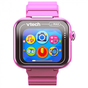 Relógio inteligente infantil VTech KidiZoom Smart Watch MAX rosa com câmaras duplas, mais de 20 jogos, monitor de atividade, resistente a salpicos