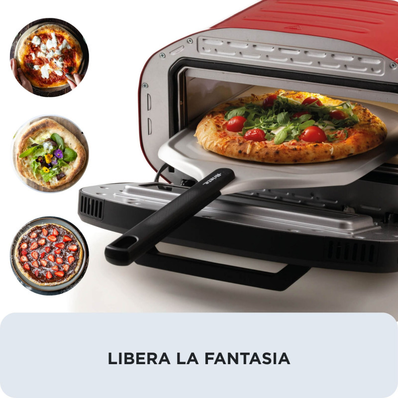 Ariete Forno de Pizza DA GENNARO Vermelho/Aço Inoxidável 2200W para Pizzas até 30cm