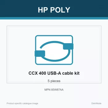 Cabo HP Poly CCX 400 USB-A para USB-A (5 unidades), 190 mm, 210 mm, 55 mm, 300 g, China