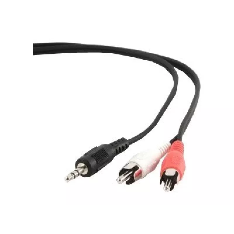 Gembird 2,5 m, 3,5 mm/2xRCA, M/M cabo de áudio preto, vermelho, branco