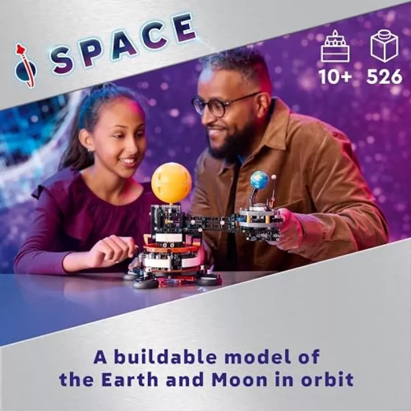LEGO Technic Planeta Terra e Lua em Órbita Jogos Espaciais para Crianças a partir dos 10 Anos Sistema Solar Brinquedo de Construção com Planetas